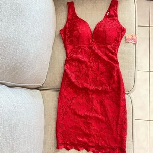 Red lace, cocktail dress! NWT